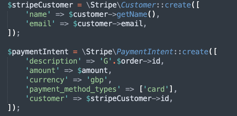 Stripe PHP Example